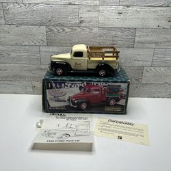 ERTL Collectibles Prestige Series Beige ‘1940 Ford Pickup Truck 50th Anniversary • Die Cast Metal • Made in China Scale 1:25