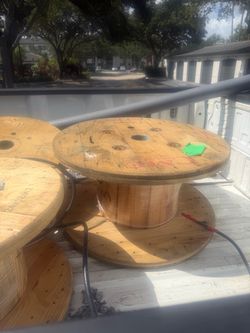 Large Wooden Cable Spools