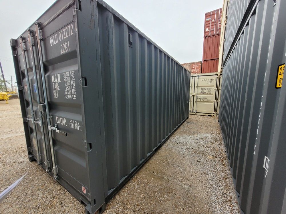 NEW 20ft Gray One Trip Shipping Containers For Sale