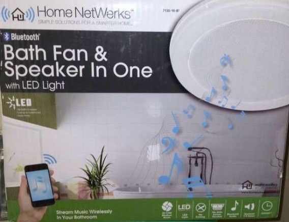 LED Light Bath Fan & Bluetooth Speaker In One- Home Netwerks