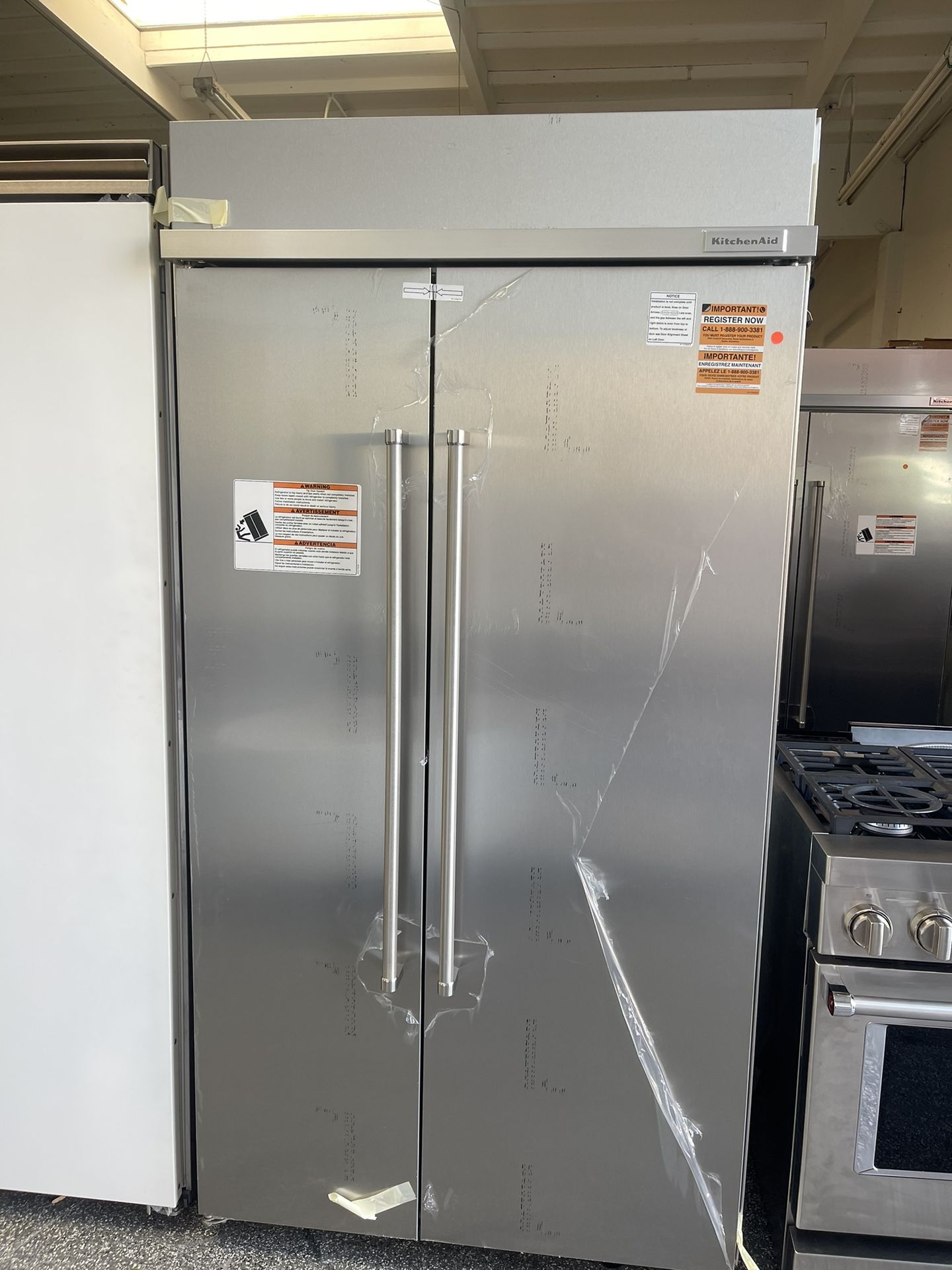 Brand New KitchenAid Built In 42β Stainless Steel Fridge