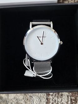 NWT NINE WEST Women's LIANA 31mm Japanese Movement Quartz Watch Metal Mesh Band