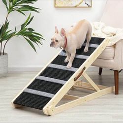 SweetBin Dog Ramp For Bed - Car Ramp For Dog - 39" Long Adjustable 16"-26" Dog Ramps For Small Dogs Large Dogs - Dog Ramp For Couch, Bed Or Sofa, Fold