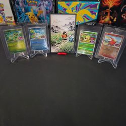 Pokémon Art Board & 4-Korean Promo Stamped Cards