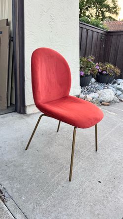 West Elm - Red orange dining room chair