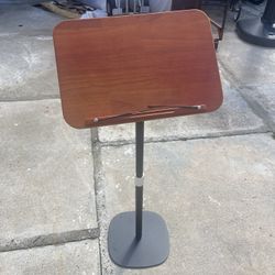 Adjustable Wood Laptop / Reading Stand – Modern Floor Stand 