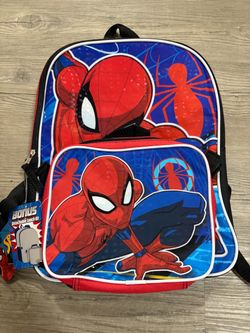 New 16in SpiderMan backpack with lunch box