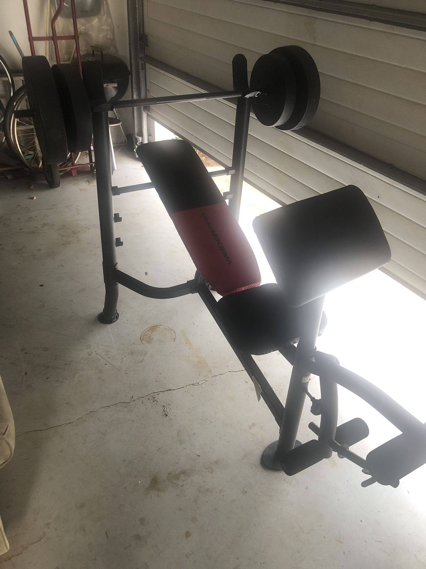Adjustable Bench And Weights