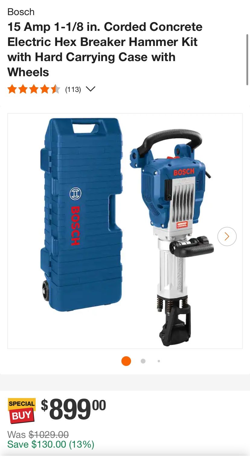 Brand New Bosch Jack Hammer 15 Amp