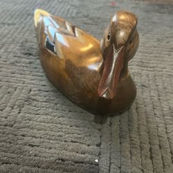 Wood Carved Antique Duck 