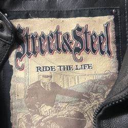 Leather Motorcycle Jacket 2xl Nice