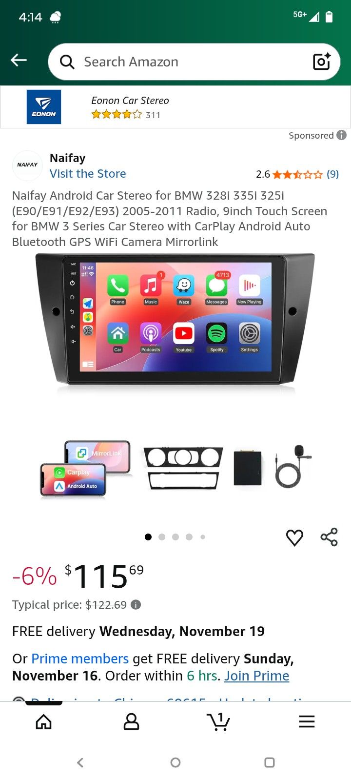 Naifay Android Car Stereo For BMW 328i 3351 325i