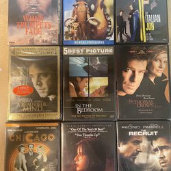 9 Popular Movie DVDs - Excellent Condition 