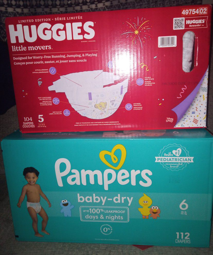 Size 5 And 6 Pampers And Huggies 