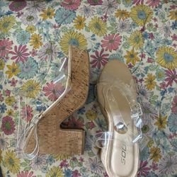 Clear Strap Wedges 