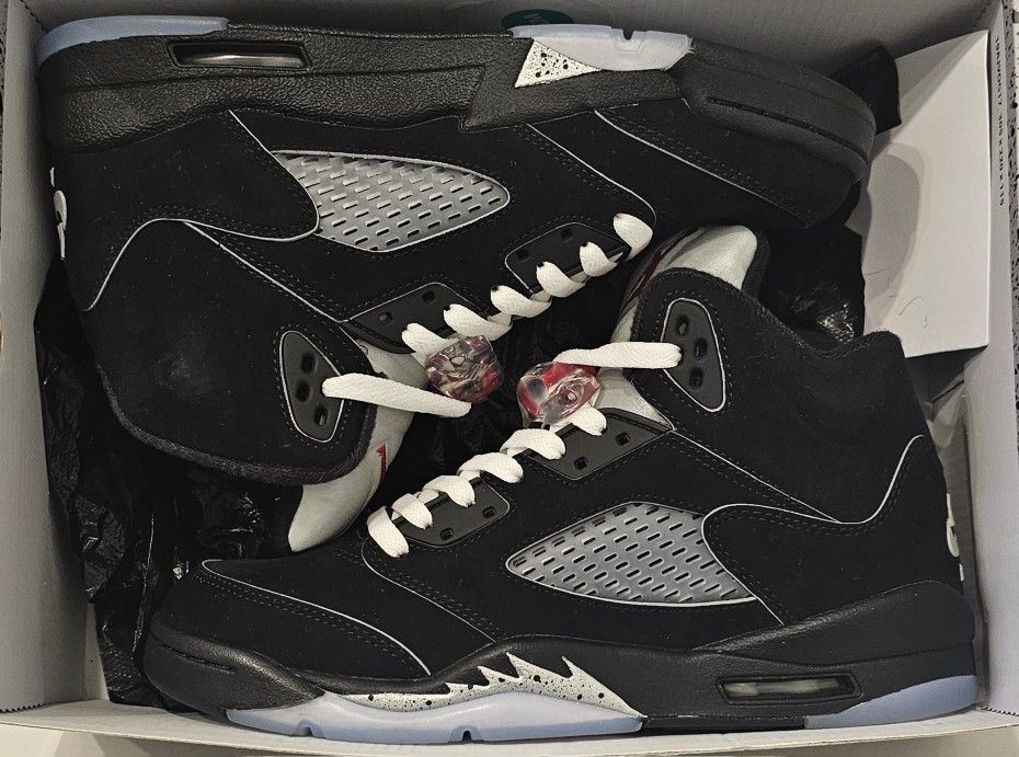 Size 6.5Y Nike Air Jordan 5 Black Metallic Reimagined 2025 (HF3975-001) Lot 👟