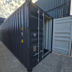 NEW Gray 40HC One Trip Shipping Containers For Sale 