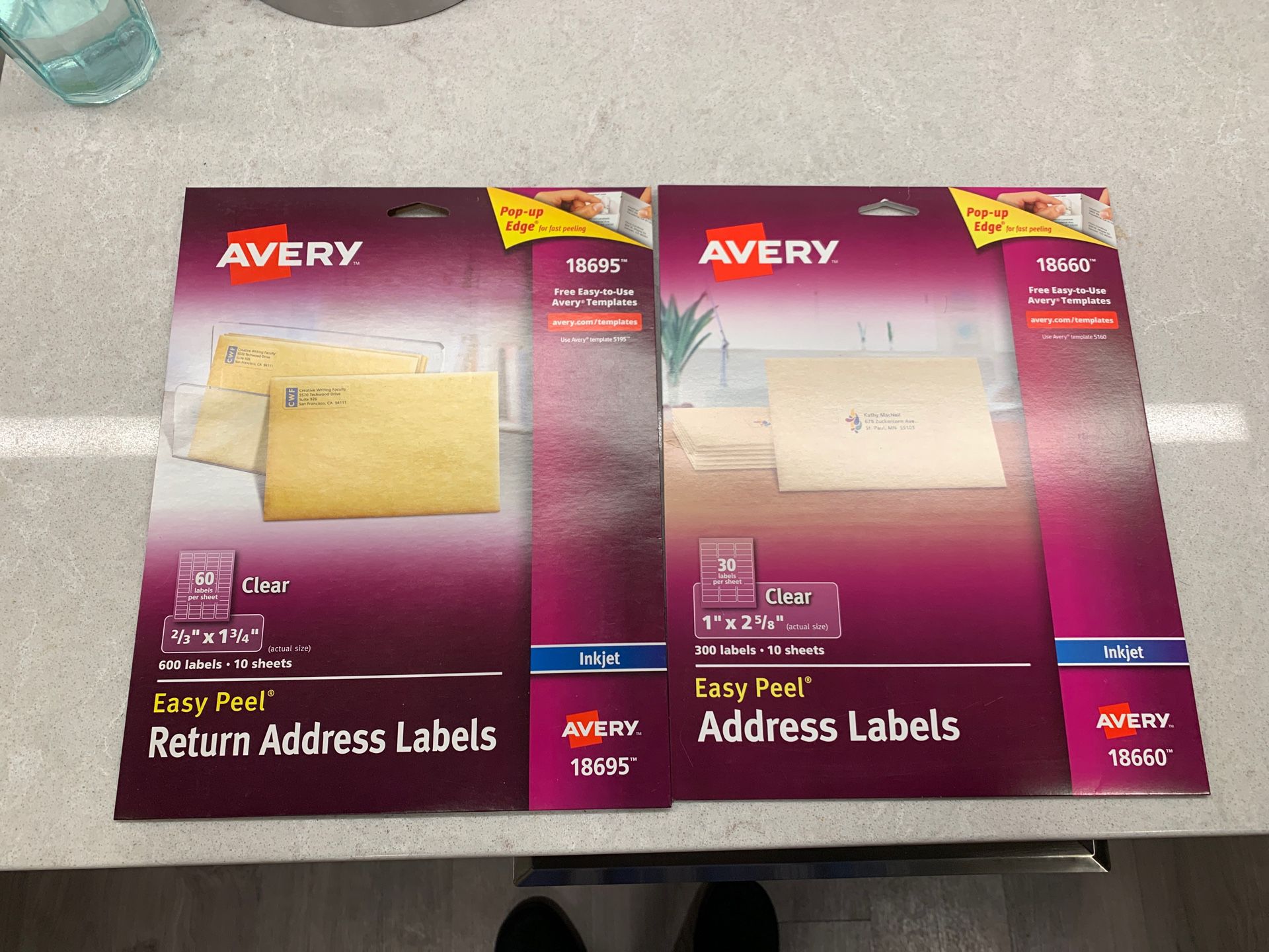 Avery address labels and return address labels