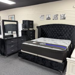 New All Pieces Queen Size BedroomSet Except Mattress $1799. Delivery & Set Up Available 