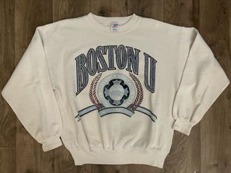 Vintage Crewneck Boston University Sweatshirt Pullover large Made In USA 90s