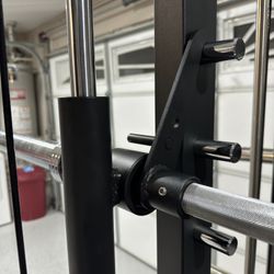 Squat Rack with Smith Machine & Cable Pulley - Home Gym
