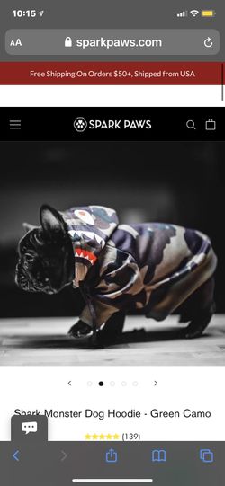 Spark Paw Camo Sweater For Puppy Size M