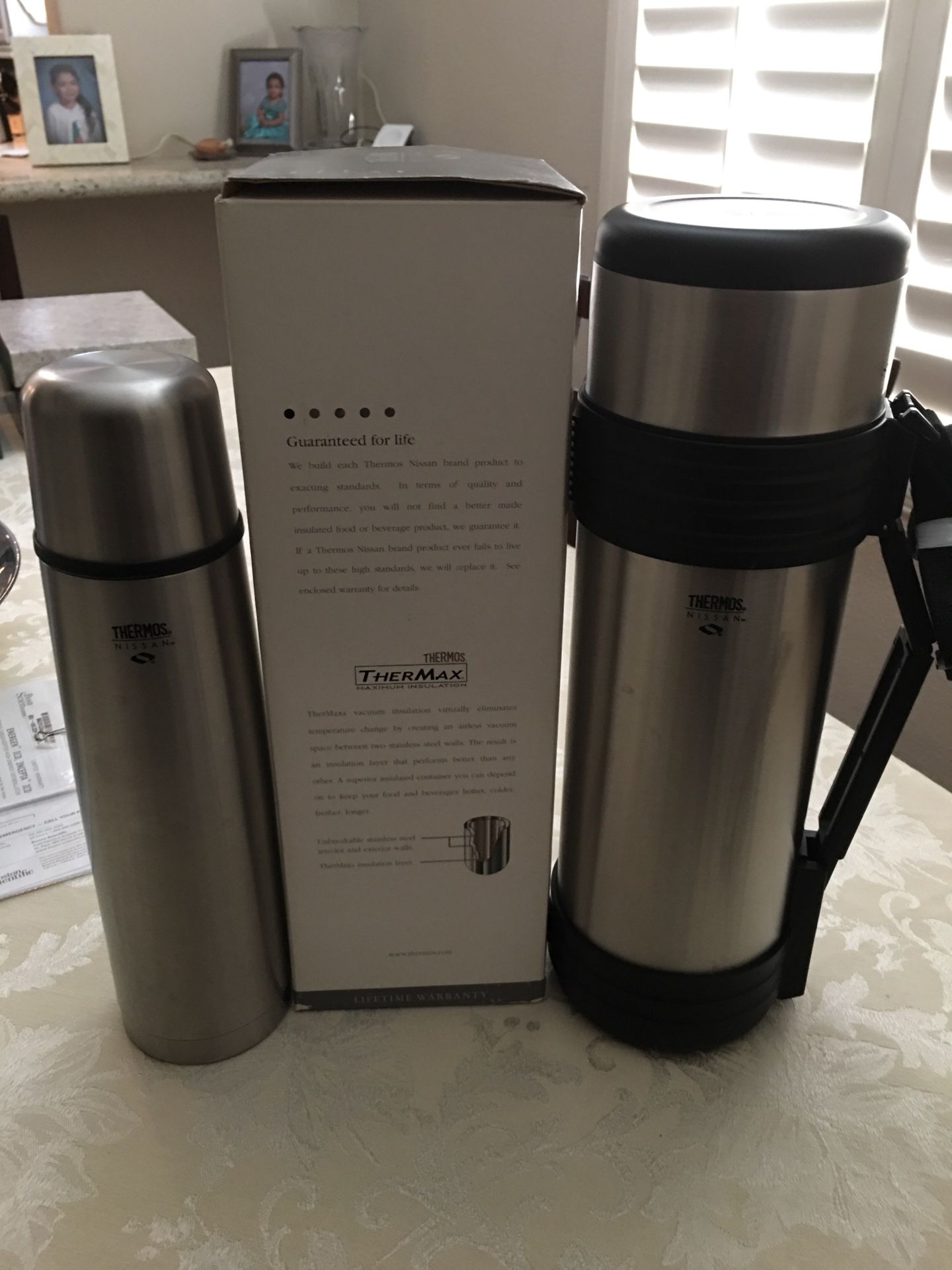61 oz. & 32 oz. Thermos, Brentwood Stainless Steel Coffee Tea & soup.  Thermos Vacuum Insulated.The Amazing Quality Thermos Stainless Steel,  Vacuum I for Sale in Gardena, CA - OfferUp