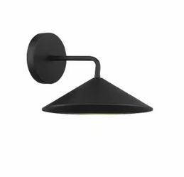 City Streets 1-Light Sand Black LED Outdoor Wall Mount Sconce