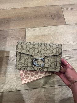 Coach Signature Canvas Mini Clutch Bag