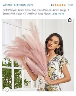 Dusty Pink Pampass Grass 3 Piece Set