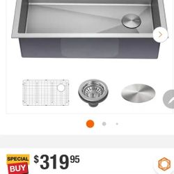 Loften 33 in. Drop-In Single Bowl 18 Gauge Stainless Steel Kitchen Sink with Accessories
