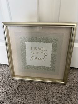 Beautiful, gold glass decor, picture frame