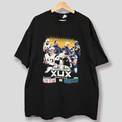 2015 SUPERBOWL PATRIOTS VS SEAHAWKS TEE SIZE 2XL