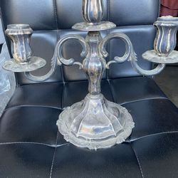 Antique Silver Plated Candelabra 