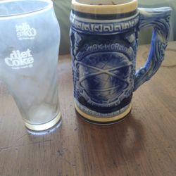 New York World's Fair Mug 1964-65 And An Antique Diet Coke Glass
