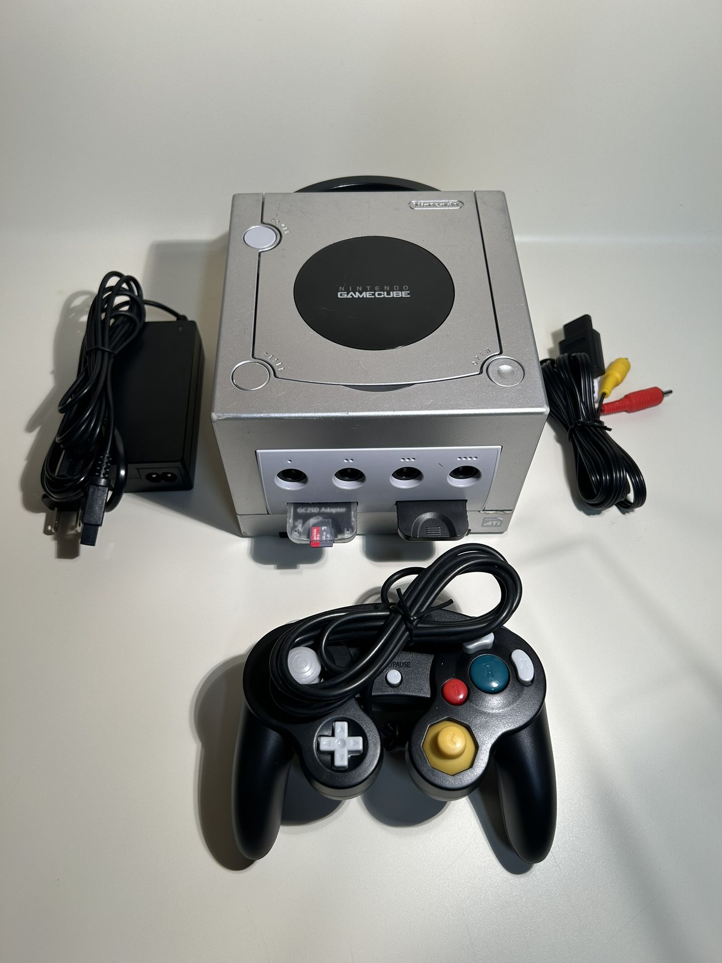 Nintendo Gamecube /PICOBOOT Modded/ RECAPPED DISC DRIVE/ LED MOD/ LOADED WITH GAMES NO GAMEBOY PLAYER DISC NEEDED