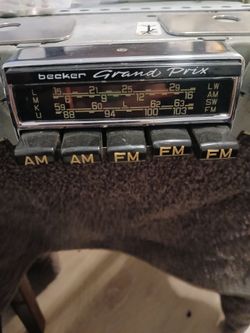Vintage Becker Grand Prix Car Stereo for Porsche or Mercedes Benz