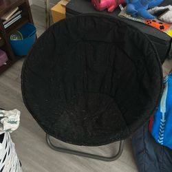 Large Black Circle Chair