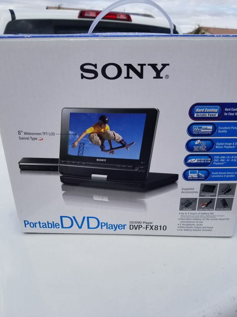 1 Sony 8 inch portable CD/ DVD player $75 00.. on Amazon now for $229.00