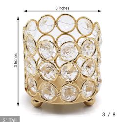 Crystal Short Candle Holder Bulk 