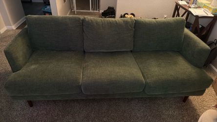 Sage green couch
