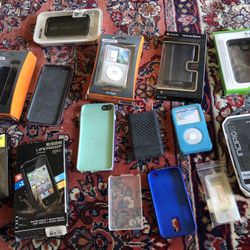 Collection of iPhone 4 5 6 cases also iPod