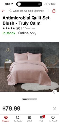 New full pink coverlet
