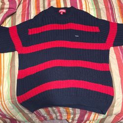 Supreme LOOSE GAUGE STRIPE SMALL BOX SWEATER