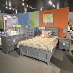 Full Bed Frame, Dresser, Mirror And Nightstand 