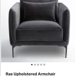 Rae Upholstered Armchair Blue/Gray velvet set