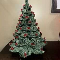 Vintage Norwell’s Ceramic Christmas Tree 16” No Base