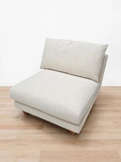 Article-Style Boucle Modular Armless Chair - Ivory - Like New