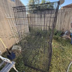 2 Large And 1 Small Metal Cages 