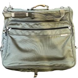 Briggs & Riley Garment Bag Olive Green – Full Zip Luggage Classic Carry On